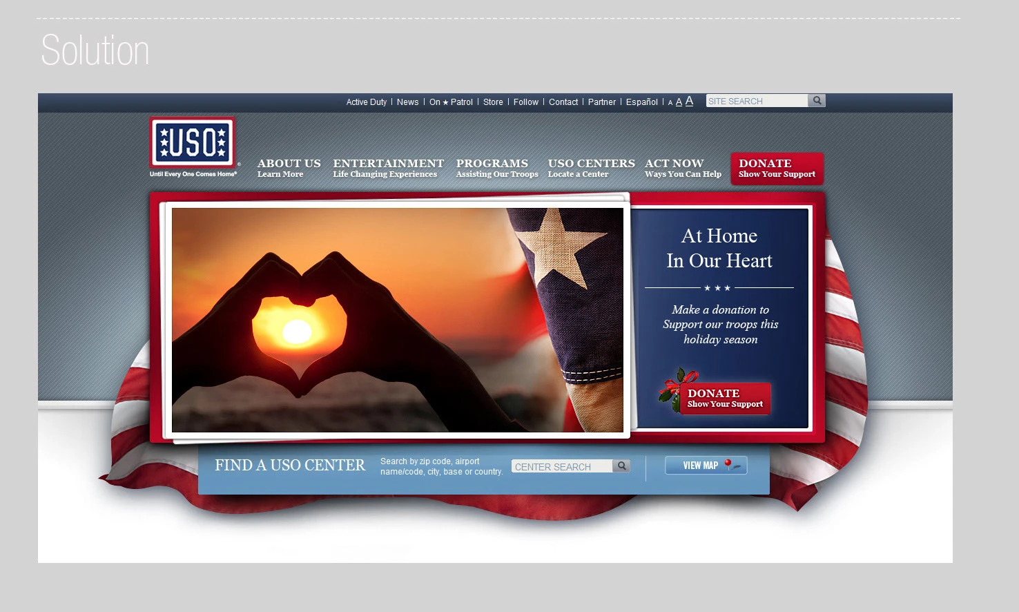 USO Banner Design / At Home in Our Hearts