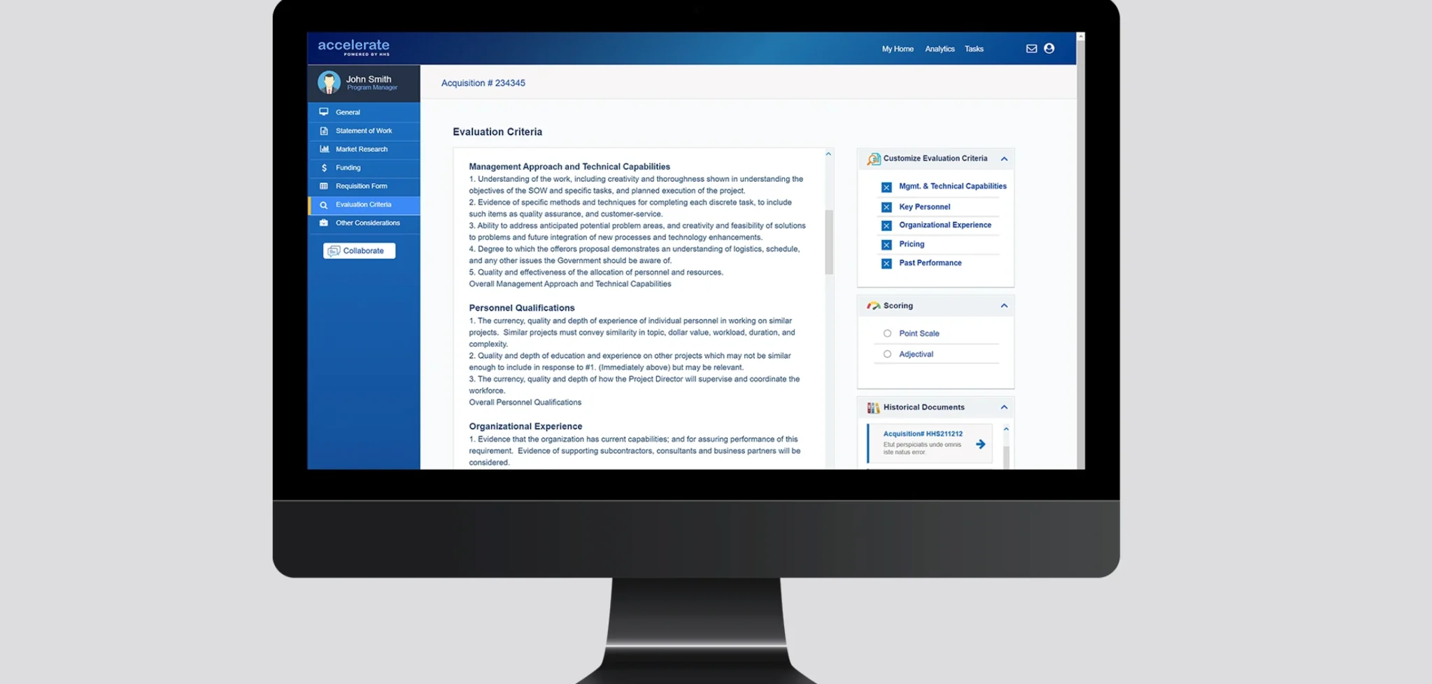 HHS Accelerate case study — Evaluation criteria