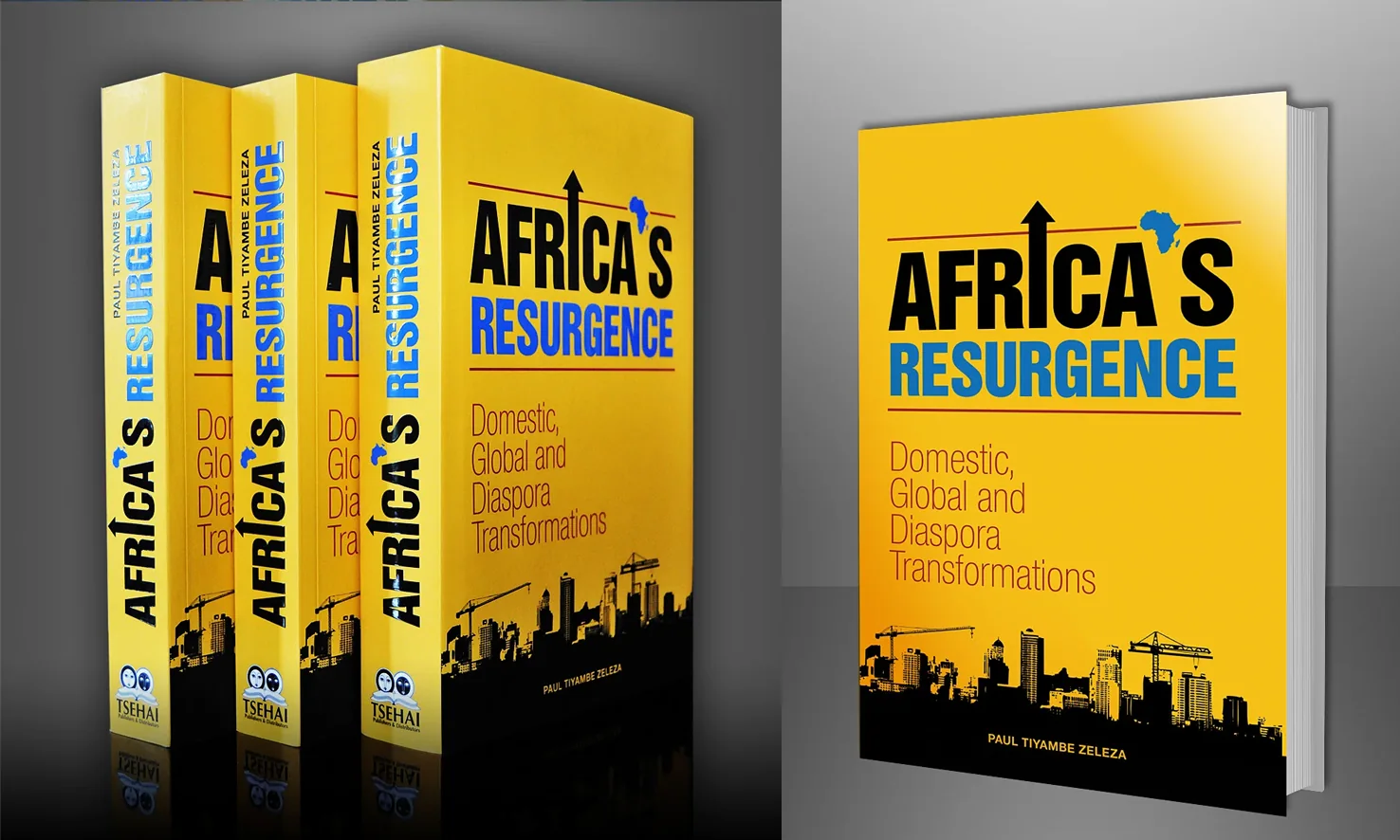 Africa’s Resurgence book cover design mockups